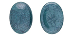 CABOCHON Glass Stone, Oval 25x18mm: Opaque Turquoise - Blue Luster 2